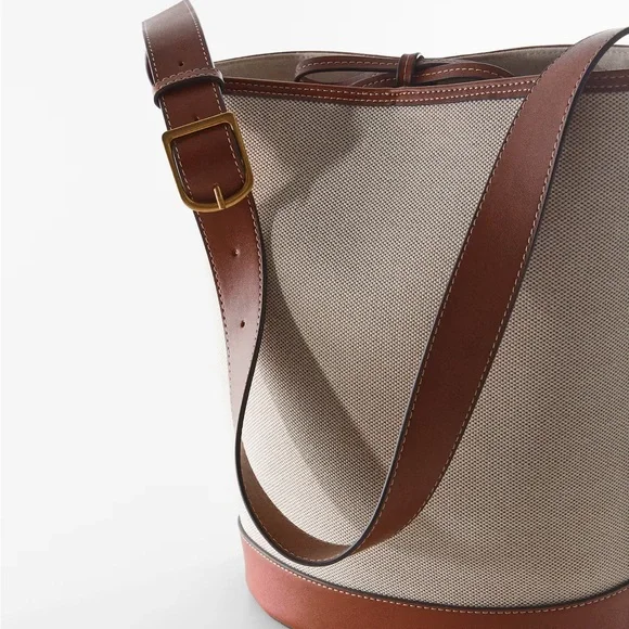 Mango Brown and Cream Women's Bag - Picture 7 of 13